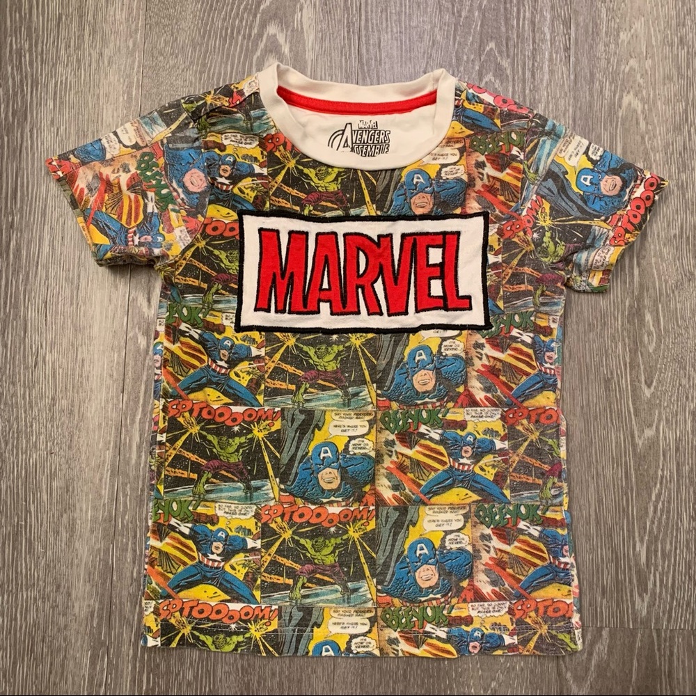 Marvel Avengers Assemble Characters T-Shirt‎ Little Boy’s Size 3-4 Years